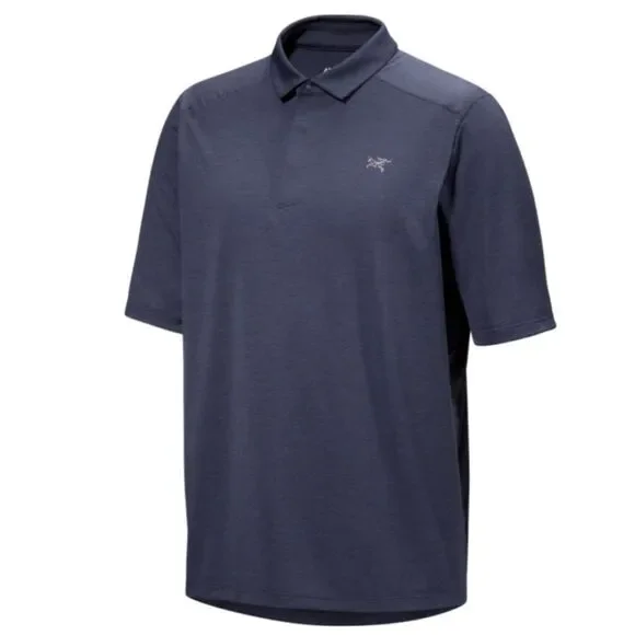 ARC'TERYX MEN'S CORMAC POLO SS BLACK SAPPHIRE HEATHER Size XL